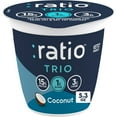 thumbnail image 1 of Ratio Trio Yogurt Cultured Dairy Snack, Coconut, 1g Sugar, Keto Yogurt Alternative, 5.3 oz, 1 of 15