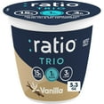 thumbnail image 1 of Ratio Trio Yogurt Cultured Dairy Snack, Vanilla, 1g Sugar, Keto Yogurt Alternative, 5.3 oz, 1 of 11