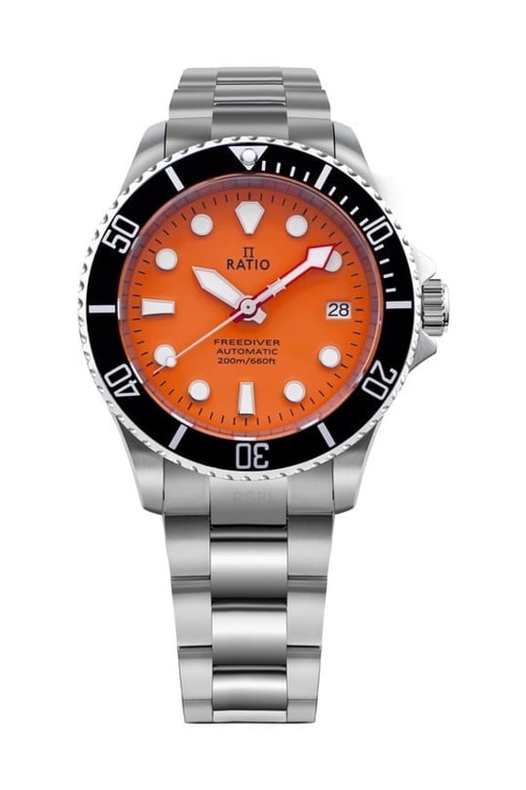 FreeDiver Sapphire Stainless Steel Orange Dial Automatic RTF045 200M Men's Watch