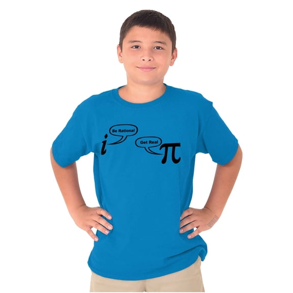Rational Real Pi Pie Number Math Nerd Crewneck T Shirts Boy Girl Teen Brisco Brands L
