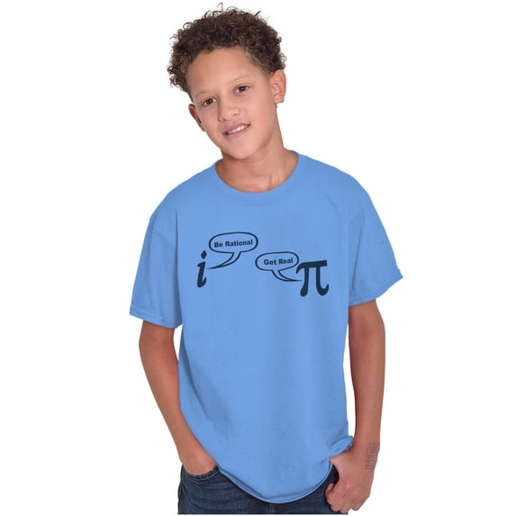 Rational Real Pi Pie Number Math Nerd Crewneck T Shirts Boy Girl Teen Brisco Brands M