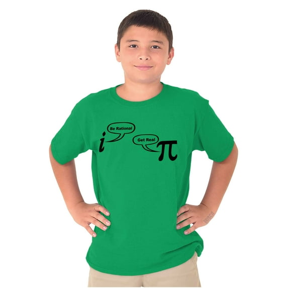 Rational Real Pi Pie Number Math Nerd Crewneck T Shirts Boy Girl Teen Brisco Brands S