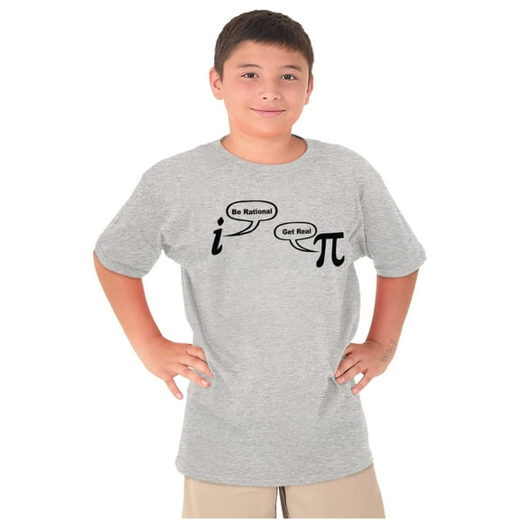 Rational Real Pi Pie Number Math Nerd Crewneck T Shirts Boy Girl Teen Brisco Brands X