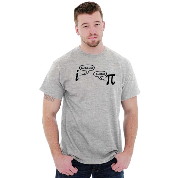 Rational Real Pi Pie Number Math Nerd Men's Graphic T Shirt Tees Brisco Brands L