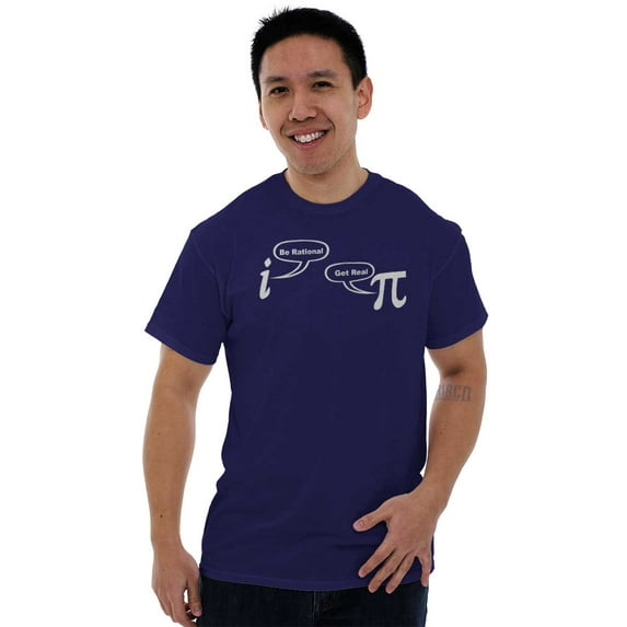 Rational Real Pi Pie Number Math Nerd Men's Graphic T Shirt Tees Brisco Brands S
