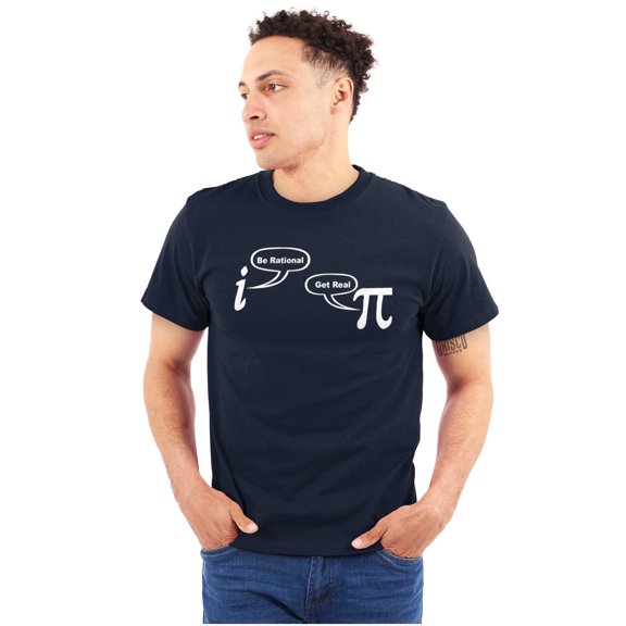 Rational Real Pi Pie Number Math Nerd Plus Size Crewneck Graphic Tee Shirt Brisco Brands 2X