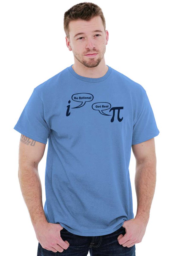Rational Real Pi Pie Number Math Nerd Plus Size Crewneck Graphic Tee Shirt Brisco Brands 3X
