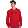thumbnail image 1 of Rational Real Pi Pie Number Math Nerd Plus Size Long Sleeve Graphic Tee Shirt Brisco Brands 2X, 1 of 5