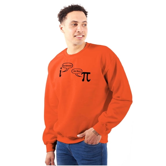 Rational Real Pi Pie Number Math Nerd Sweatshirt for Men or Women Brisco Brands S