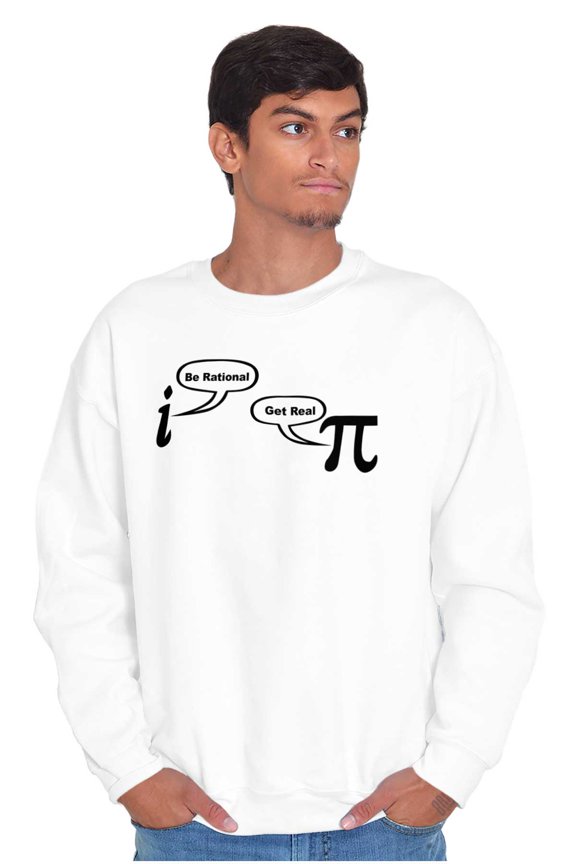 Rational Real Pi Pie Number Math Nerd Sweatshirt for Men or Women Brisco Brands S