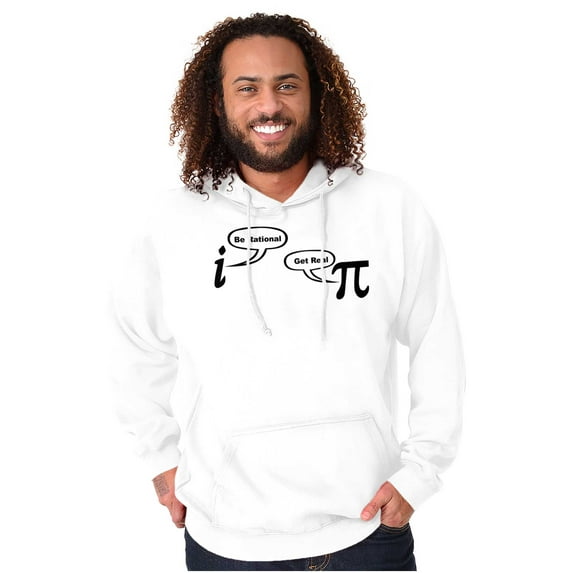 Rational Real Pi Pie Number Math Nerd Unisex Plus Fleece Graphic Hoodie Brisco Brands 2X