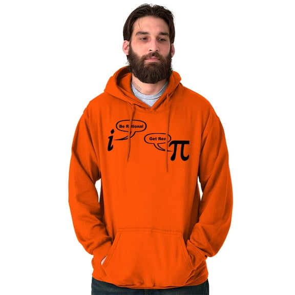 Rational Real Pi Pie Number Math Nerd Unisex Plus Fleece Graphic Hoodie Brisco Brands 3X