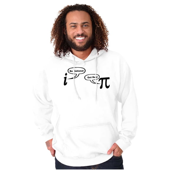 Rational Real Pi Pie Number Math Nerd Unisex Plus Fleece Graphic Hoodie Brisco Brands 4X