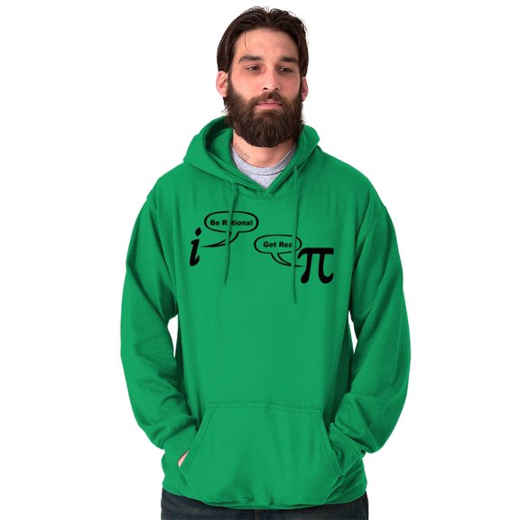 Rational Real Pi Pie Number Math Nerd Unisex Plus Fleece Graphic Hoodie Brisco Brands 4X