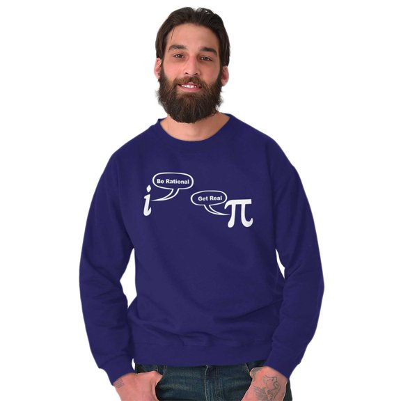 Rational Real Pi Pie Number Math Nerd Unisex Plus Fleece Graphic Sweatshirt Brisco Brands 3X