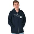 thumbnail image 1 of Rational Real Pi Pie Number Math Nerd Unisex Fleece Graphic Zip Up Hoodie Brisco Brands 2X, 1 of 5