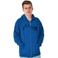 thumbnail image 1 of Rational Real Pi Pie Number Math Nerd Unisex Fleece Graphic Zip Up Hoodie Brisco Brands 4X, 1 of 5