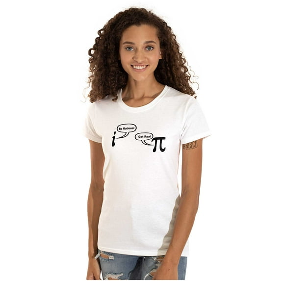 Rational Real Pi Pie Number Math Nerd Womens Fitted Plus Size Graphic Tee Brisco Brands 2X