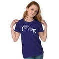 thumbnail image 1 of Rational Real Pi Pie Number Math Nerd Womens Slim Fit Graphic Tee Brisco Brands S, 1 of 5