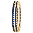 thumbnail image 1 of Ratnavali Jewels CZ Zirconia Gold Tone Blue Bollywood Wedding Indian Bangles Jewelry Women, 1 of 5