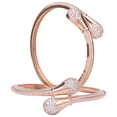 thumbnail image 1 of Ratnavali Jewels Indian Bangle Set CZ Cubic Zirconia Brass Metal Kada Bracelet Jewelry for Women White Rose Gold Tone, 1 of 6