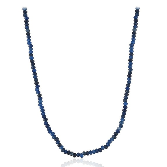 Ratnavali Jewels Sapphire Blue color Multi Single Strand Quartz Stone Beaded Necklace For Women