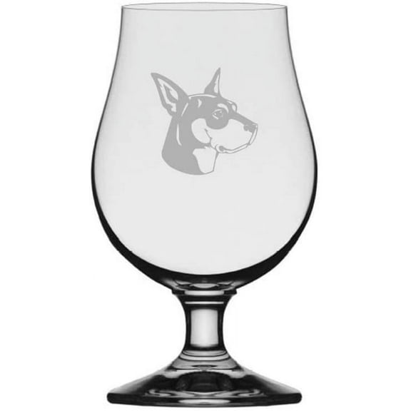 Ratonero Valenciano Dog Themed Etched 13.25oz Iona Beer Glass