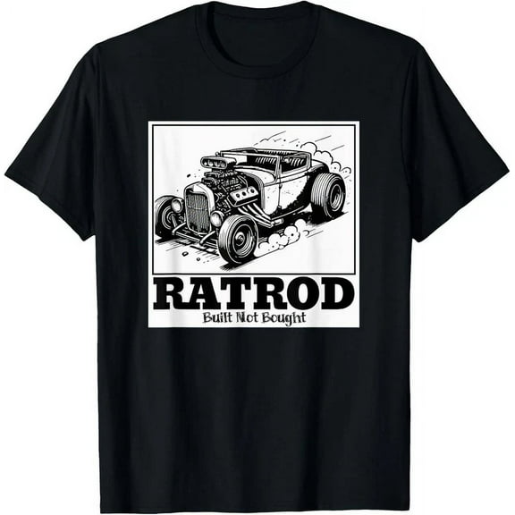 Ratrod Built Not Bought Cartoon Panel Style T-Shirt Unisex S-5XL Hot Trending Shirt, Vintage Birthday Gift