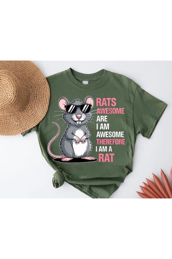 Rats Are Awesome Shirt – Rat Graphic Tee with Cool Design Tshirt All Size S-5XL