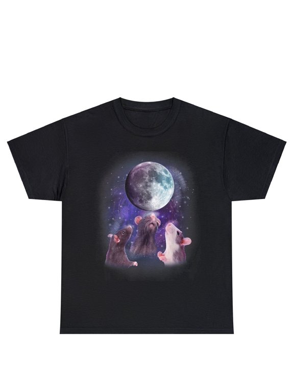 Rats Howling at the Moon shirt, Racoon meme shirt merch Racoon Moon howl at the 3 Funny Racoons head meme Racoon shirt Animal Lover