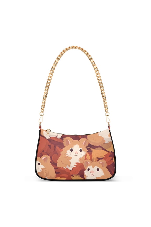 Rats Mouse LeavesWomen Small Shoulder Bag Crossbody Tote Hobo Bags Purse Clutch Handbags with Chain Strap for Women