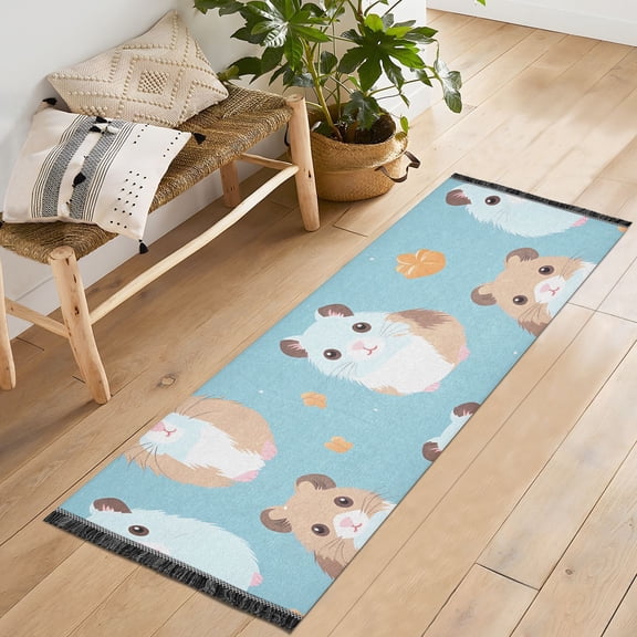 Rats Mouse Runner Rug Machine Washable Area Rugs Carpet Non Slip Entryway Mat for Bedroom Entryway Front Door
