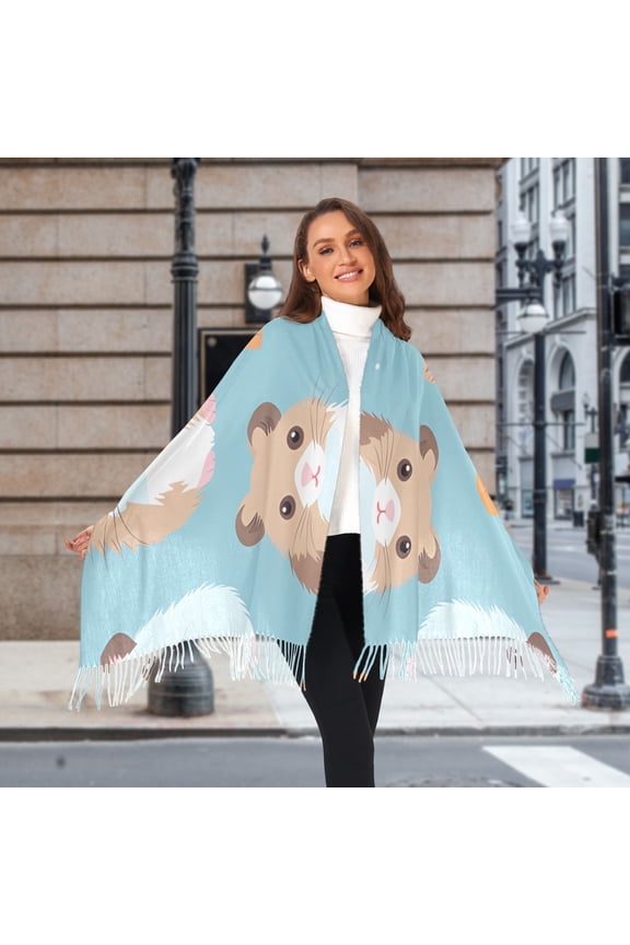 Rats Mouse Winter Scarf for Women Fashion Warm Long Soft Blanket Scarves Gifts