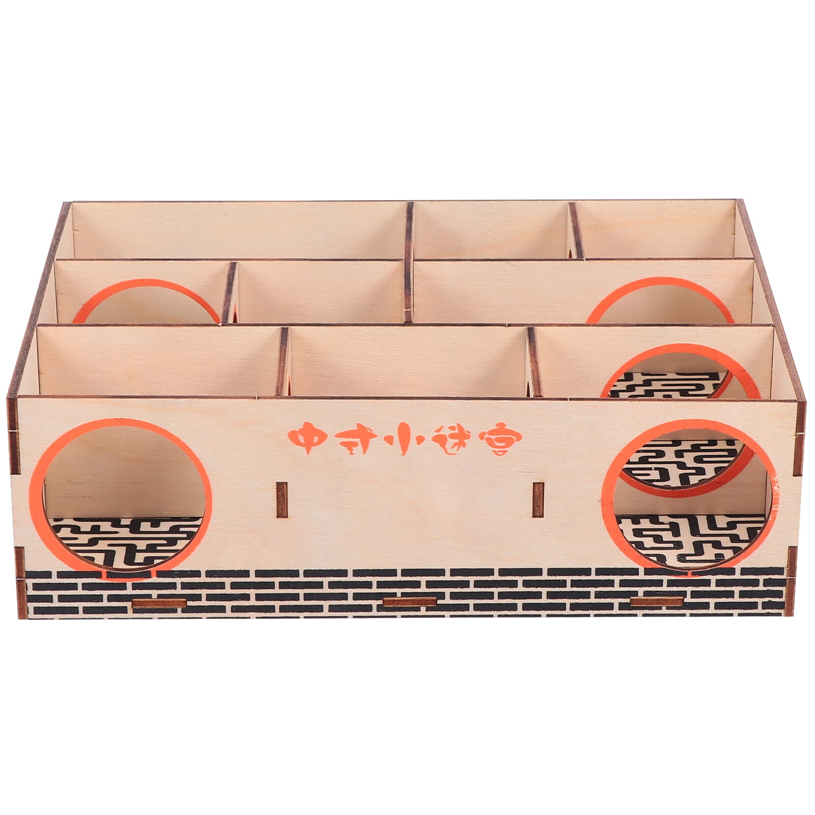 Visual Reference: Hamster House Maze Wooden Hideout With Multi Room Tunnels Exploring