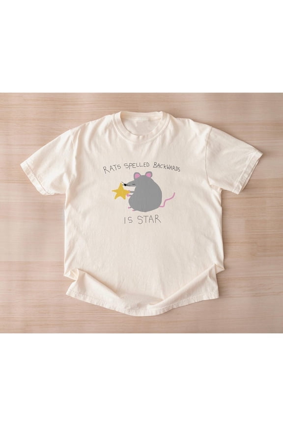 Rats Spelled Backwards Is Star Unisex Sweatshirt, Funny Rat Meme Sweatshirt, Weird Ironic Animal Humor, Casual Everyday Wear, S-4XL Natural
