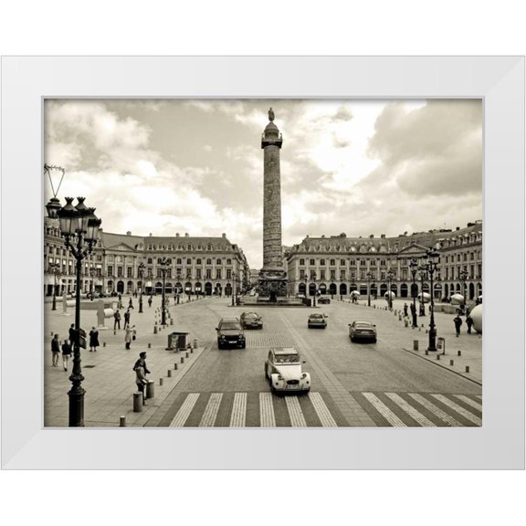 Ratsenskiy, Vadim 14x12 White Modern Wood Framed Museum Art Print Titled - Place Vendome Paris