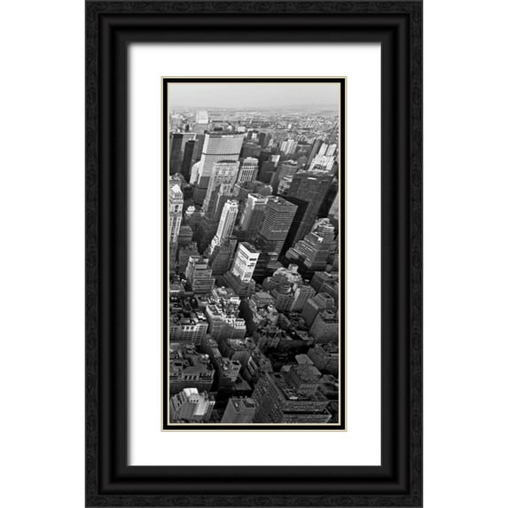 Ratsenskiy, Vadim 18x32 Black Ornate Wood Framed with Double Matting Museum Art Print Titled - Skyscrapers in Manhattan III