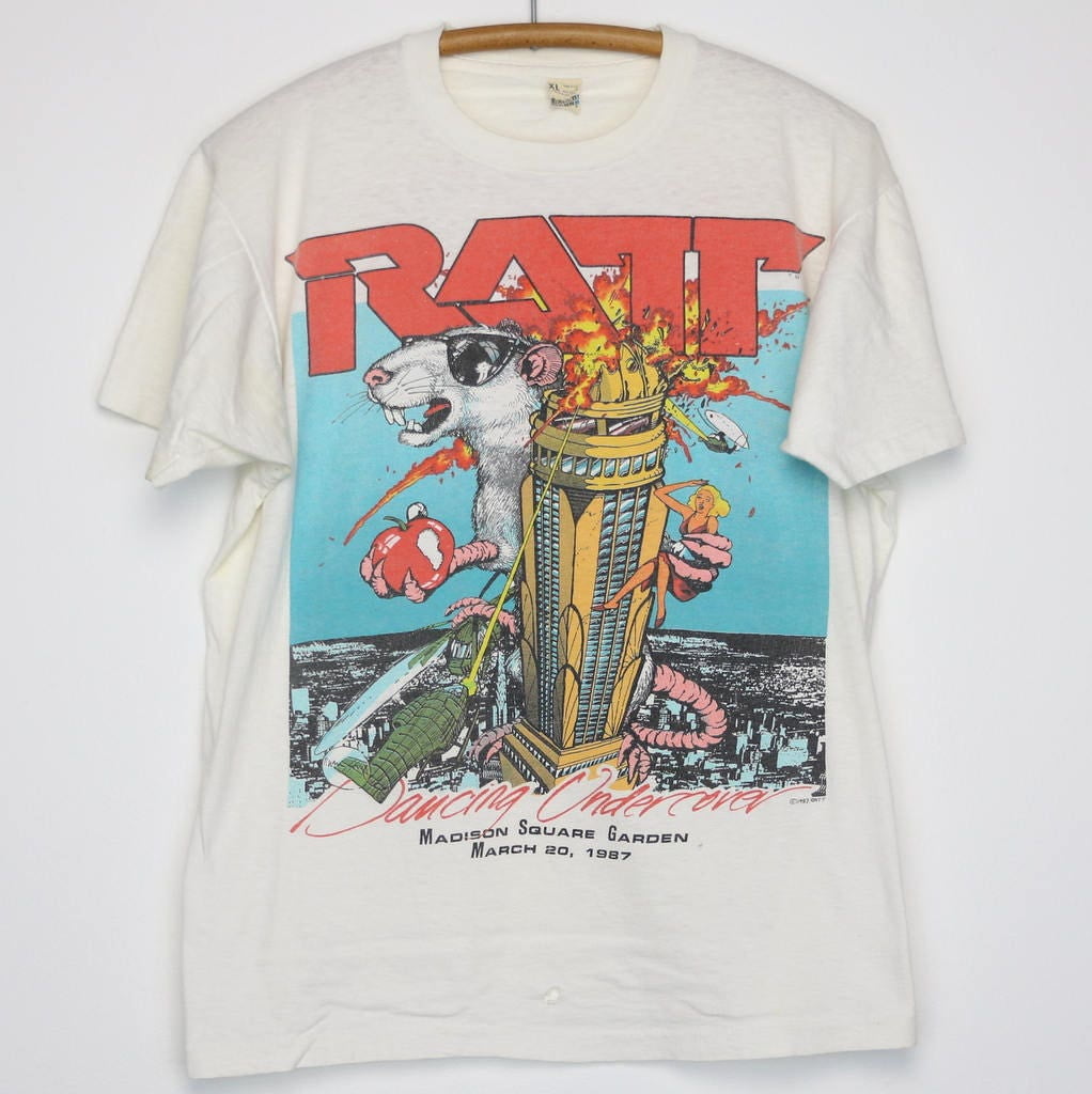 Ratt Shirt Vintage tshirt 1987 Dancing Undercover Tour Concert Tee