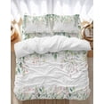 thumbnail image 1 of Rattails Leaves Bedding Duvet Cover Set Twin Size 4 Pieces Vines Plants Branch Gradient Watercolor Bedding Set with Zipper Closure, 1 Comforter Cover 68x86 Inches 1 Flat Sheet & 2 Pillow Cases, 1 of 7
