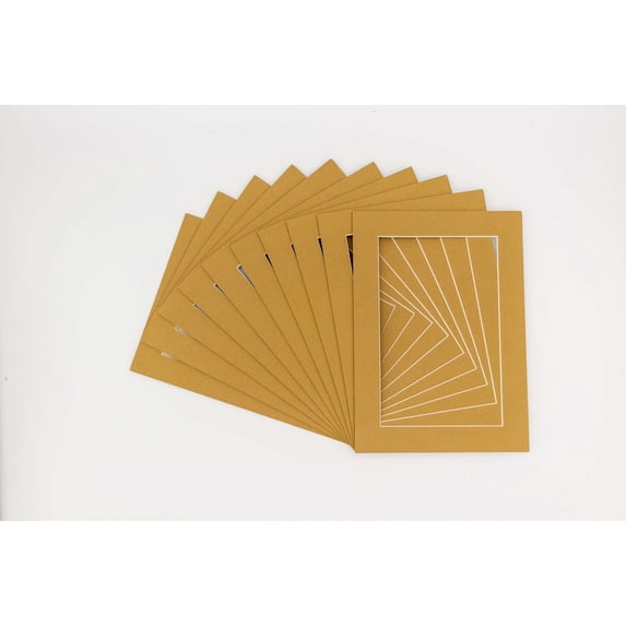 Rattan Acid Free 16x20 Picture Frame Mats with White Core Bevel Cut for 12x18 Pictures - Fits 16x20