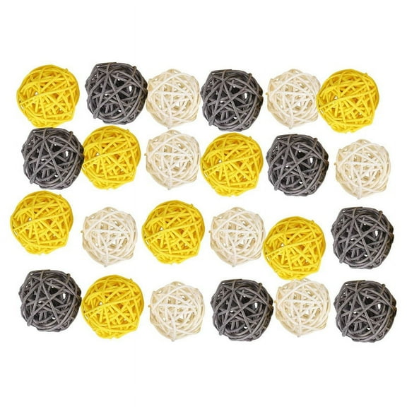 Rattan Ball, 24PCS 2 Inch Decorative Balls Orbs Vase Bowl Fillers