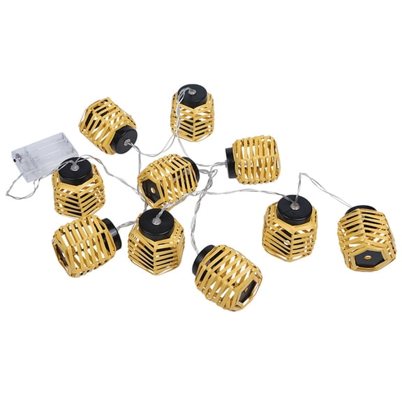 Rattan Ball String Lights Decorative Lantern String Lights - Handmade Rattan Ball String Lights Plug in Fairy Lights for Indoor Outdoor Patio Garden Balcony with 10 Decorative Lights