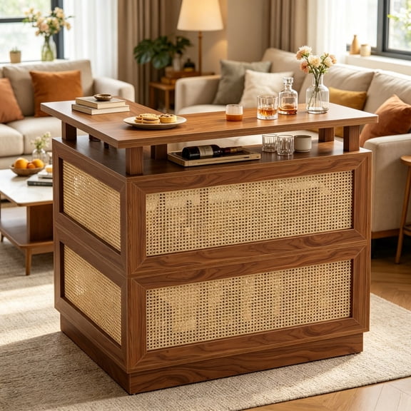Rattan Bar Table