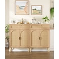 thumbnail image 1 of Rattan Buffet Sideboard Cabinet with Storage, Boho Buffet Table with Adjustable Shelf & Doors, Kitchen Floor Storage Cabinet with Drawer, Coffee Bar for Living Room, Dining Room, Entryway, Natural, 1 of 9
