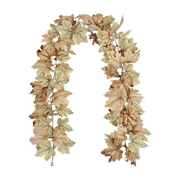 Rattan Cane - Fall Garland Maple Hanging Vines Garland Artificial Autumns Garland Thanksgiving Decor for Home Wedding Fireplace Christmas