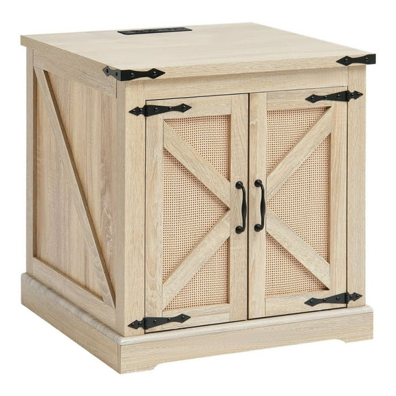 Rattan Coffee Table Rectangle Rattan Coffee Table 2-Tier for Living Room