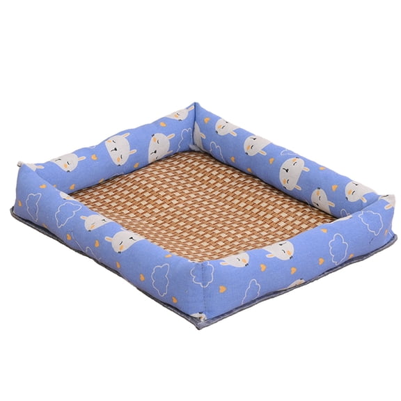 Rattan Cooling Bed for Dogs, Refreshing & Breathable Pet Cooling Sleeping Mat, 15.7 x 19.6 inch