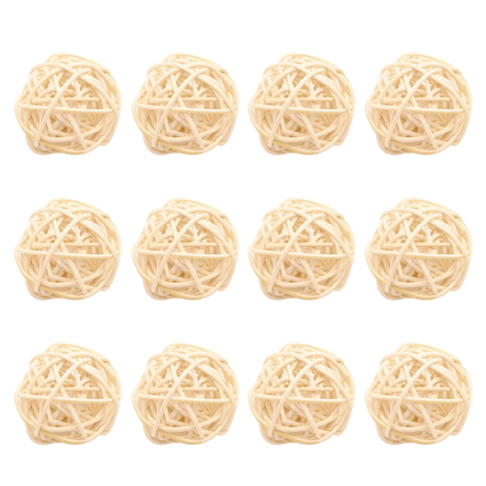 Rattan Decorative Balls, Large Wicker Rattan Balls 2/1.2 inch, Rattan