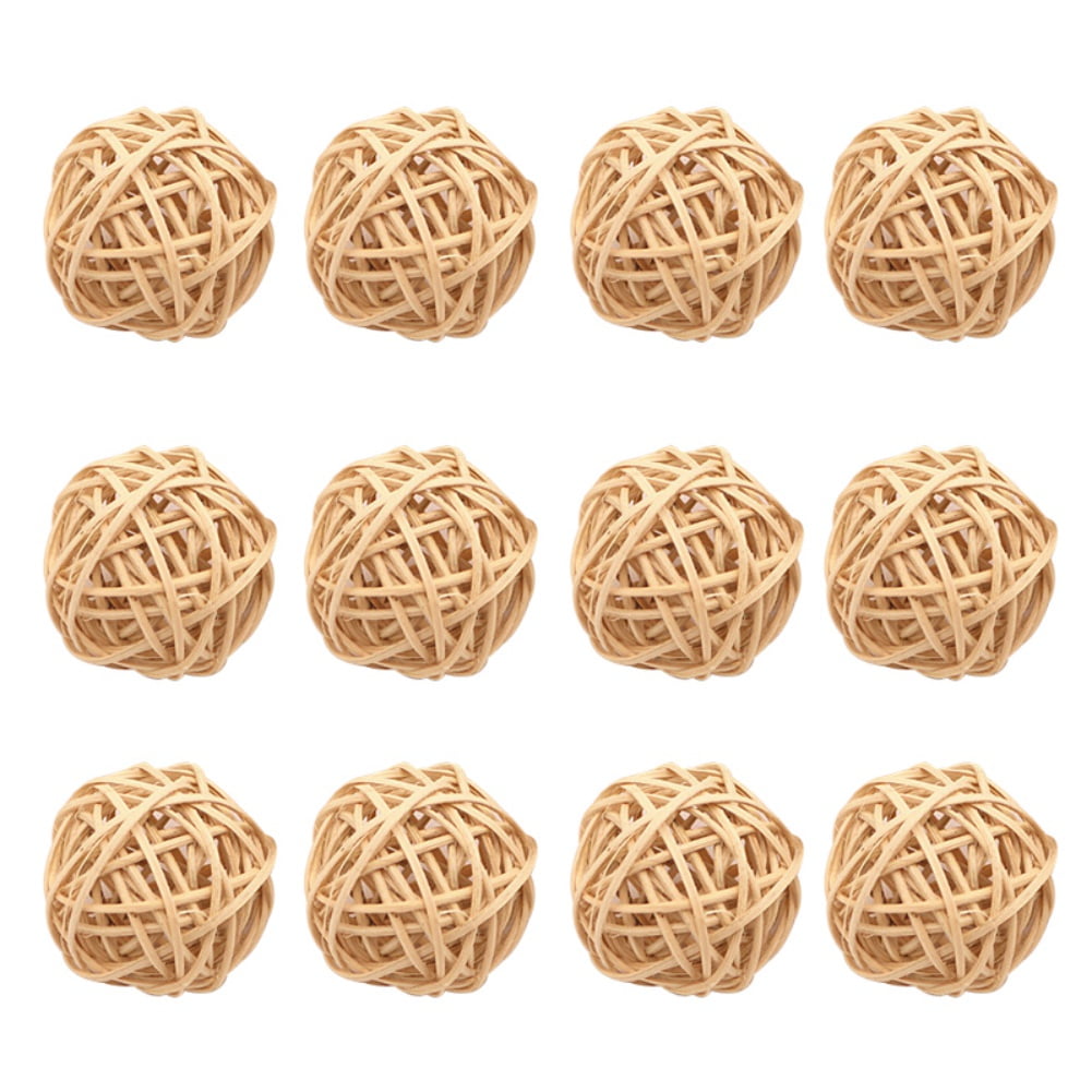 Rattan Decorative Balls, Large Wicker Rattan Balls 2/1.2 inch, Rattan