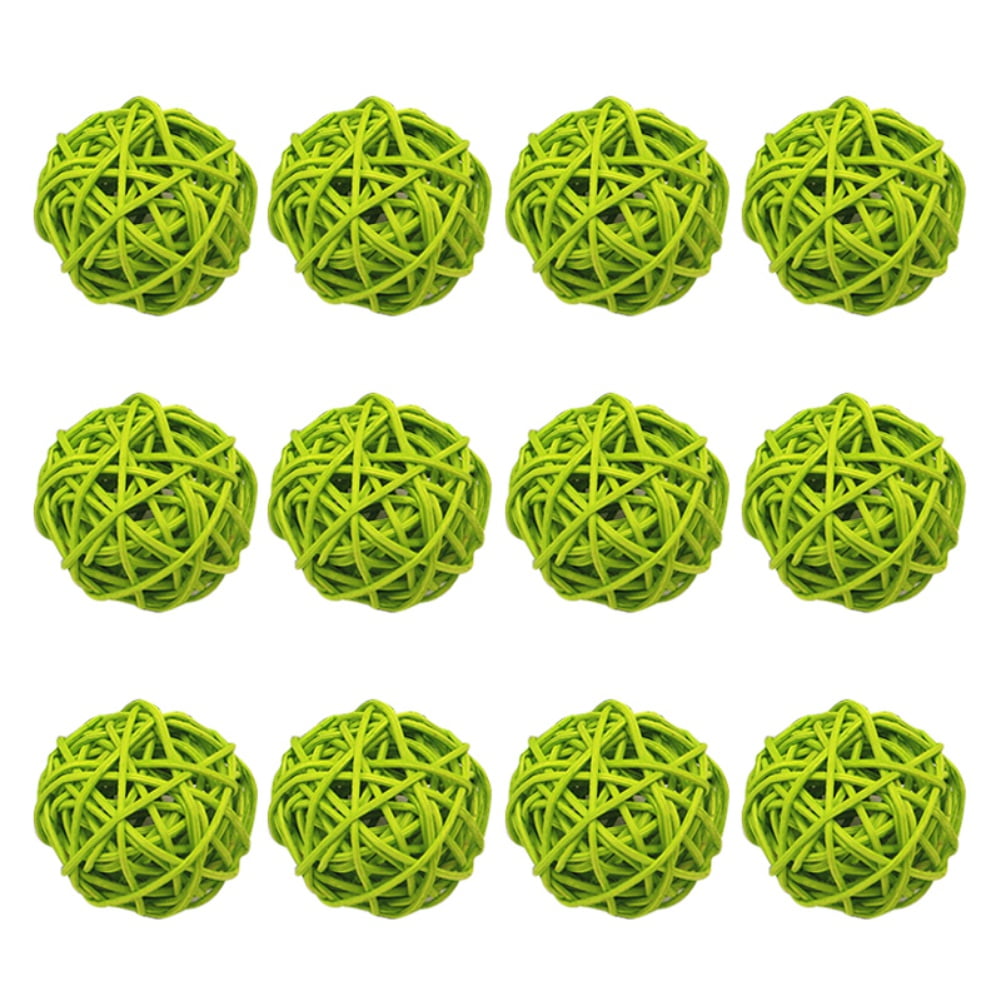 Rattan Decorative Balls, Large Wicker Rattan Balls 2/1.2 inch, Rattan